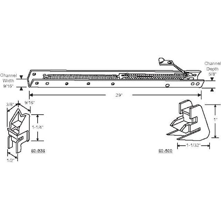 Strybuc 29in Window Channel Balance 60-281-36
